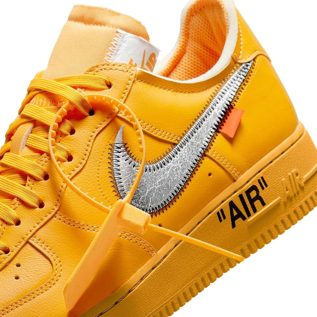 Off-White x Nike Air Force 1 Low ‘Lemonade’ - Streetwear Fashion - thesclo.com