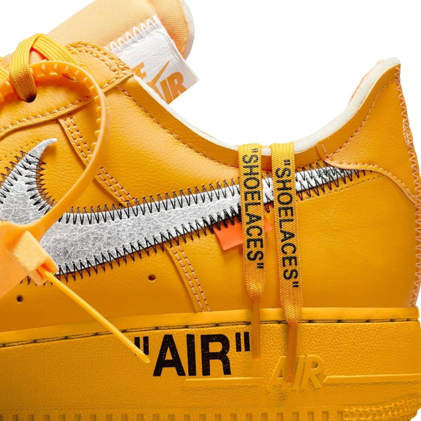 Off-White x Nike Air Force 1 Low ‘Lemonade’ - Streetwear Fashion - thesclo.com