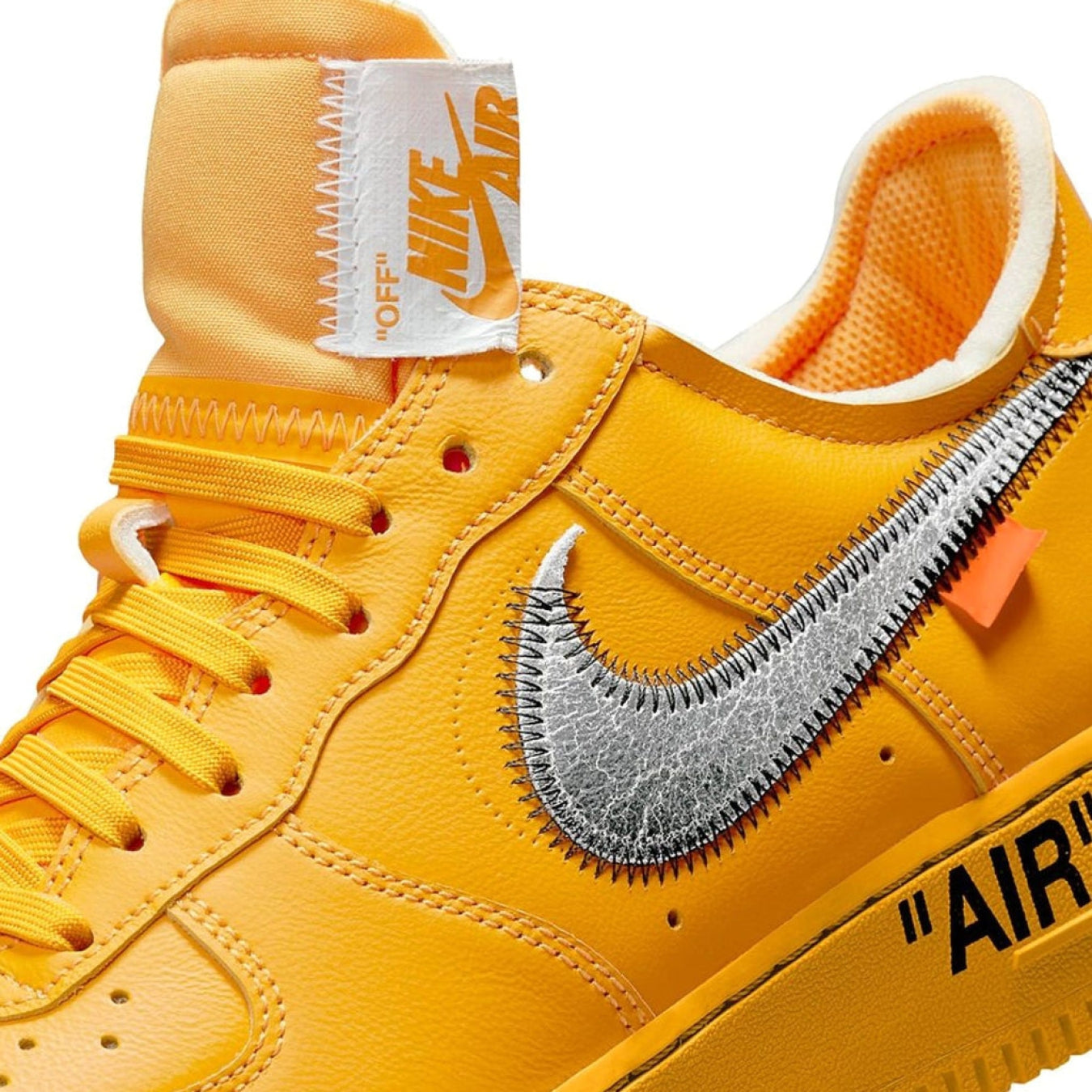 Off-White x Nike Air Force 1 Low ‘Lemonade’ - Streetwear Fashion - thesclo.com