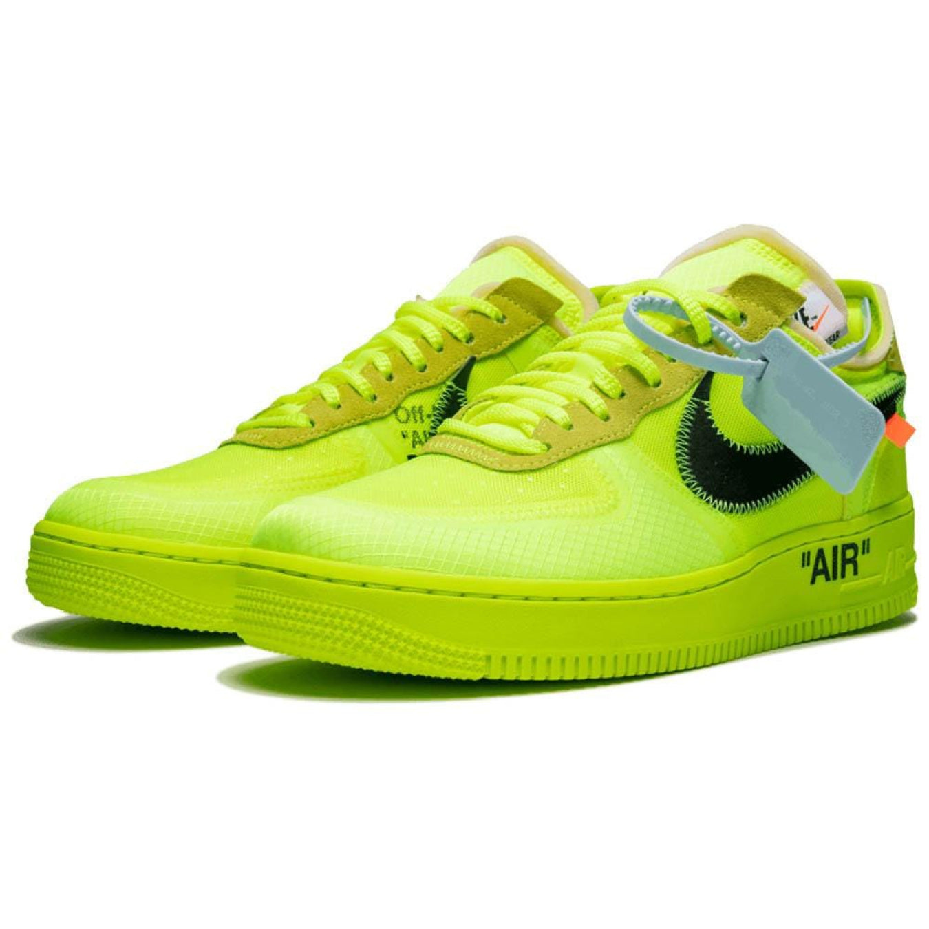 Off-White x Nike Air Force 1 Volt - Streetwear Fashion - thesclo.com