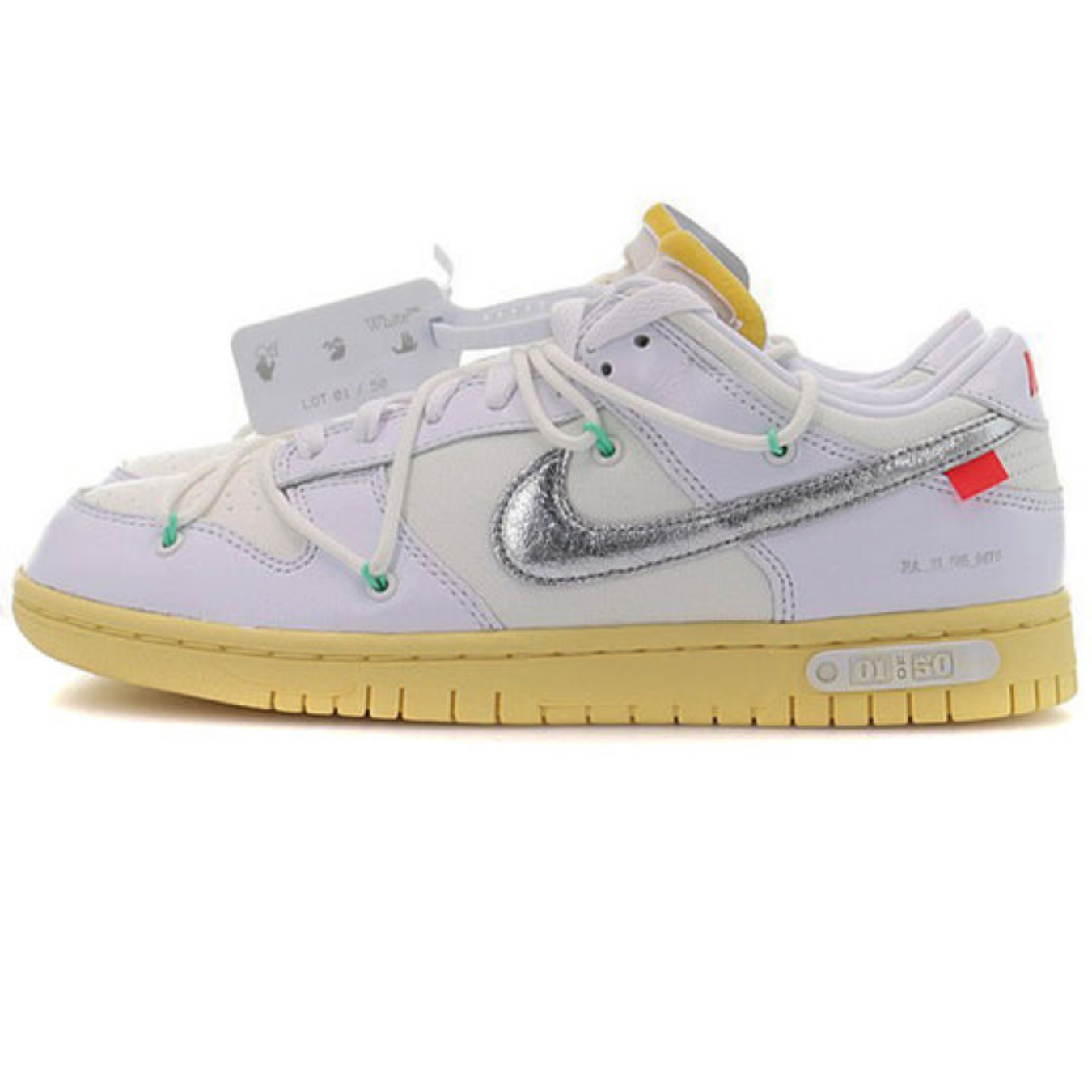 Off-White x Nike Dunk Low 'Lot 01 of 50' - Streetwear Fashion - thesclo.com