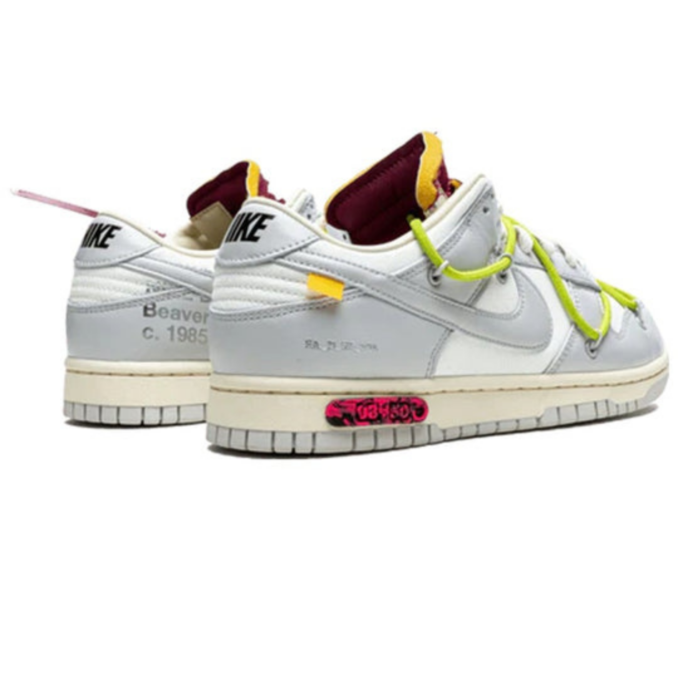 Off-White x Nike Dunk Low 'Lot 08 of 50' - Streetwear Fashion - thesclo.com