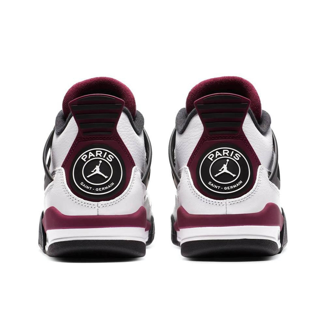 Paris Saint-Germain x Air Jordan 4 Retro GS 'Bordeaux' - Streetwear Fashion - thesclo.com