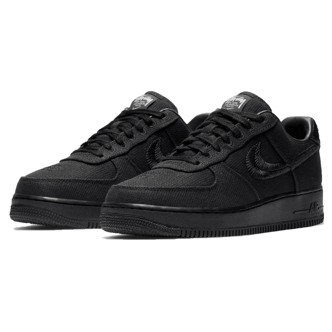 Stussy x Nike Air Force 1 Low 'Triple Black' - Streetwear Fashion - thesclo.com