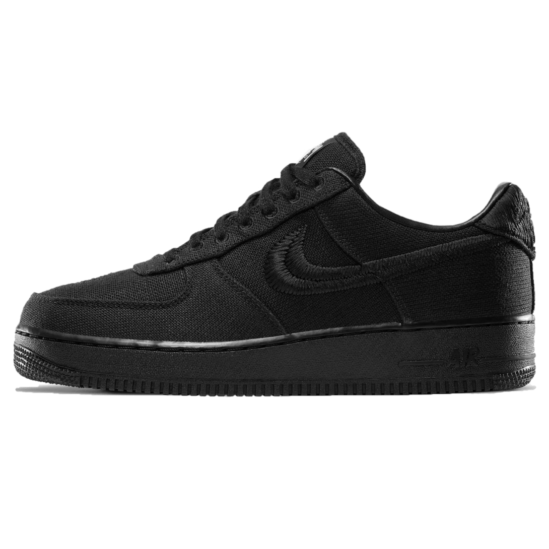 Stussy x Nike Air Force 1 Low 'Triple Black' - Streetwear Fashion - thesclo.com