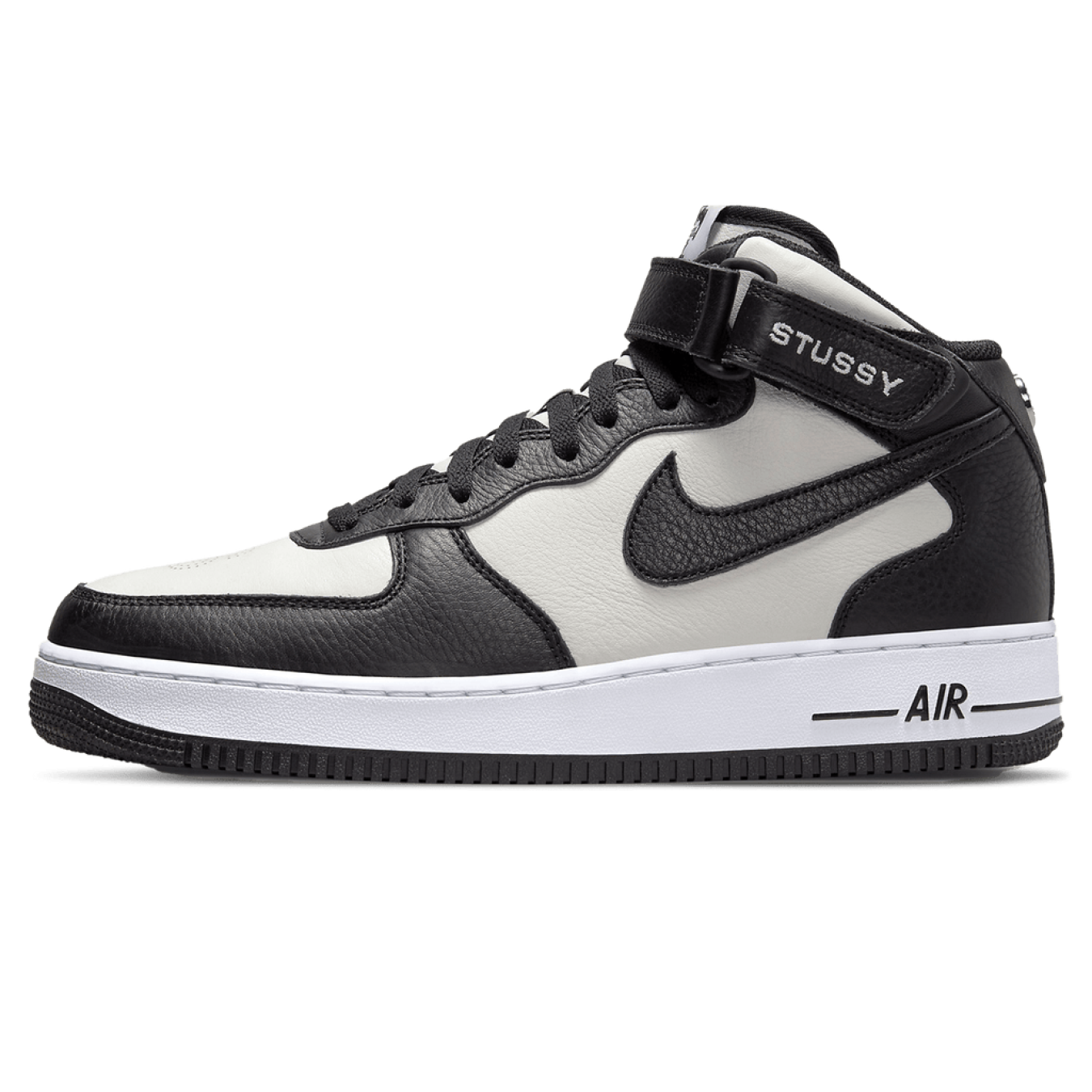 Stussy x Nike Air Force 1 Mid 'Black White' - Streetwear Fashion - thesclo.com