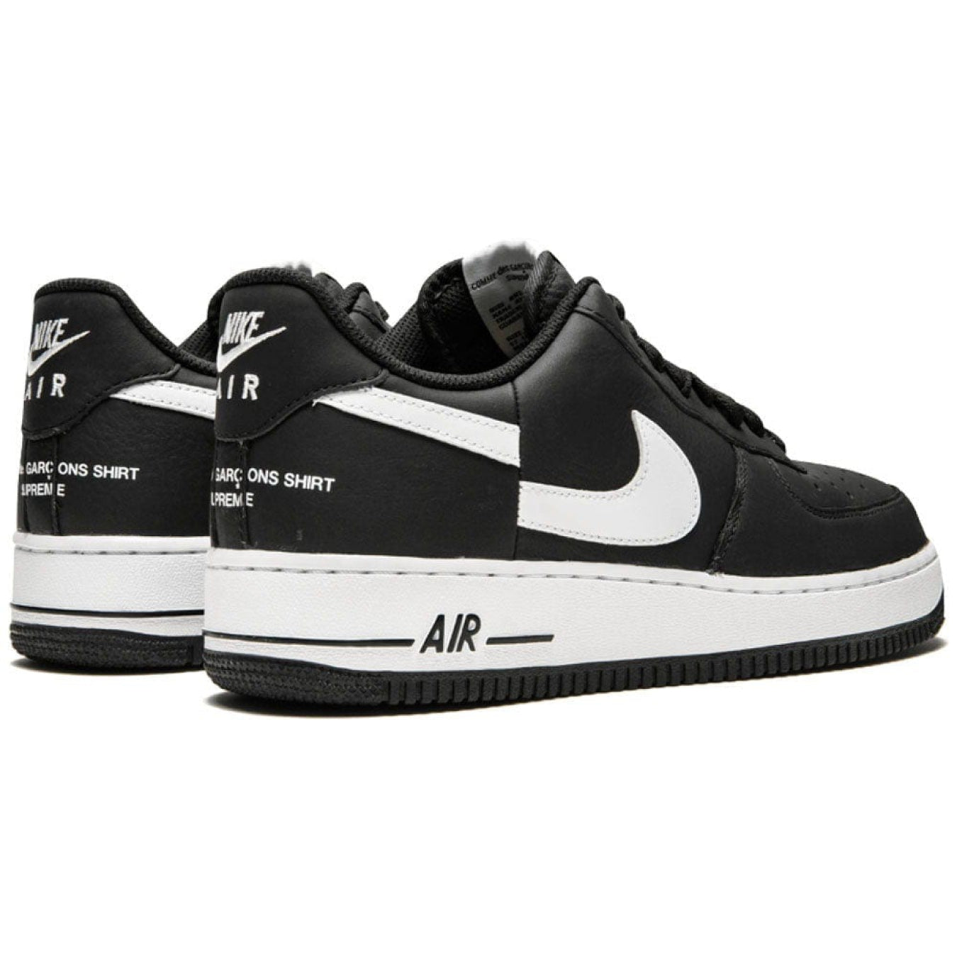 Supreme x Comme des Garçons SHIRT x Air Force 1 Low 'Black' - Streetwear Fashion - thesclo.com