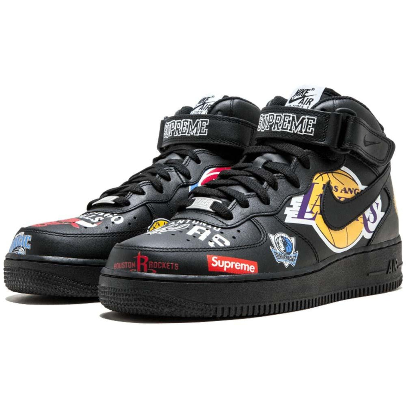 Supreme x NBA x Air Force 1 Mid 07 'Black' - Streetwear Fashion - thesclo.com