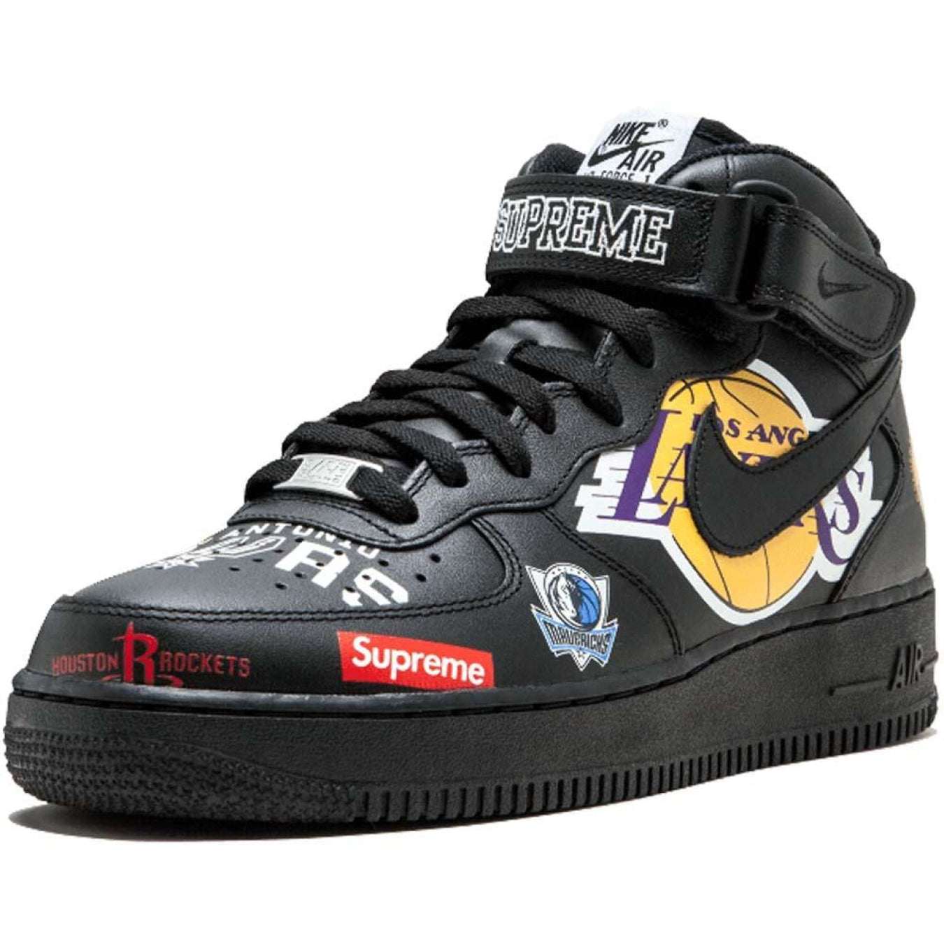 Supreme x NBA x Air Force 1 Mid 07 'Black' - Streetwear Fashion - thesclo.com