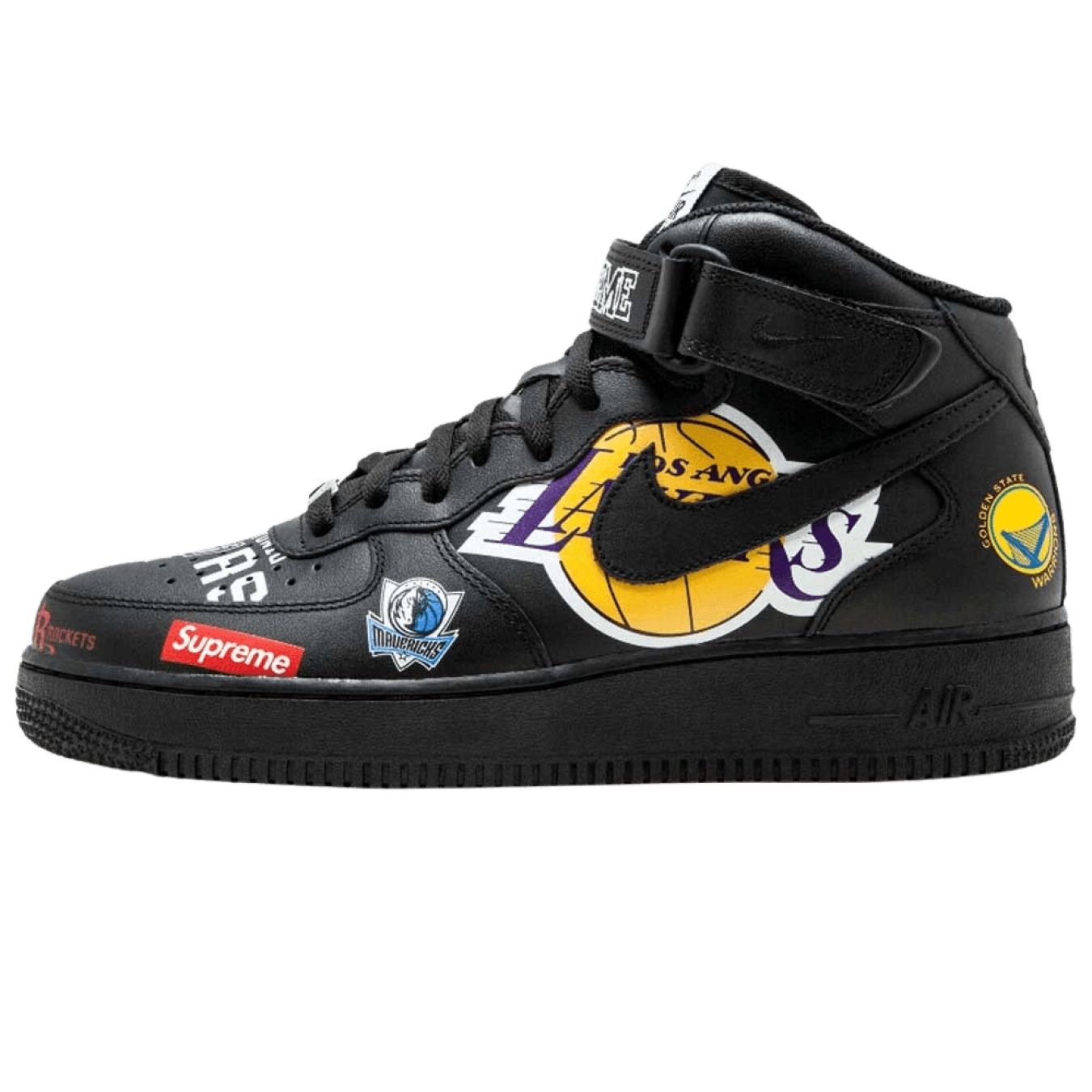 Supreme x NBA x Air Force 1 Mid 07 'Black' - Streetwear Fashion - thesclo.com