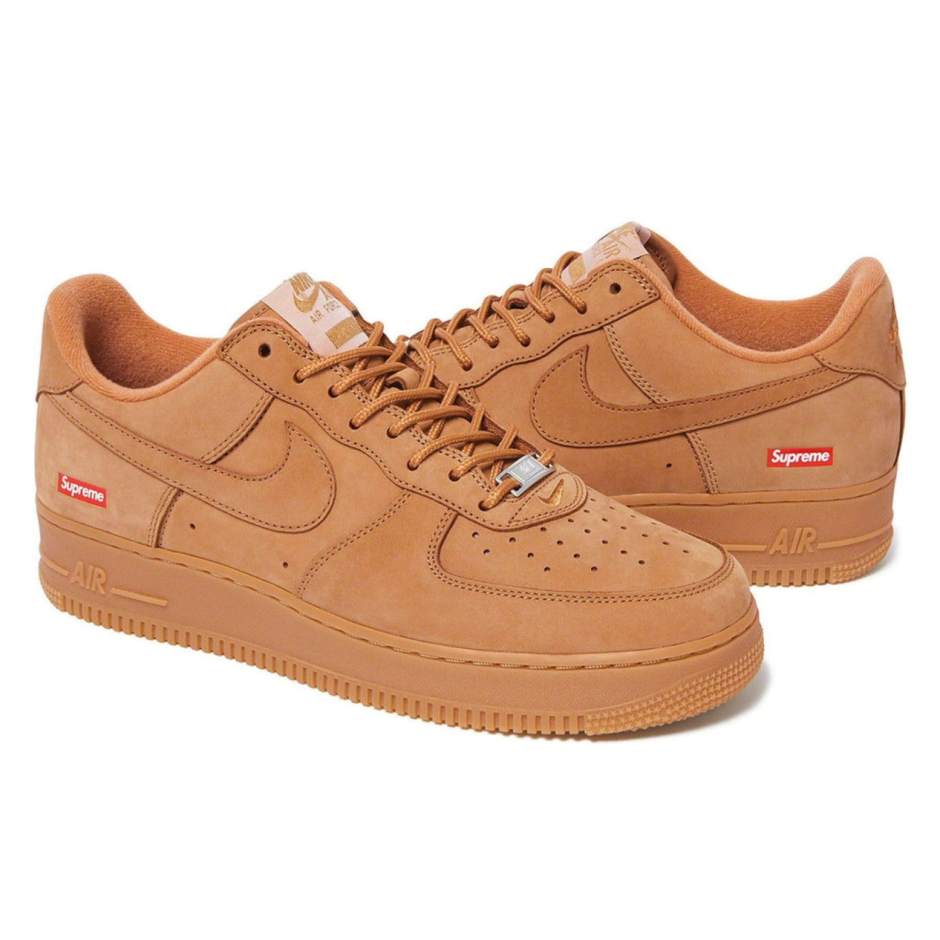 Supreme x Nike Air Force 1 Low SP 'Flax' - Streetwear Fashion - thesclo.com