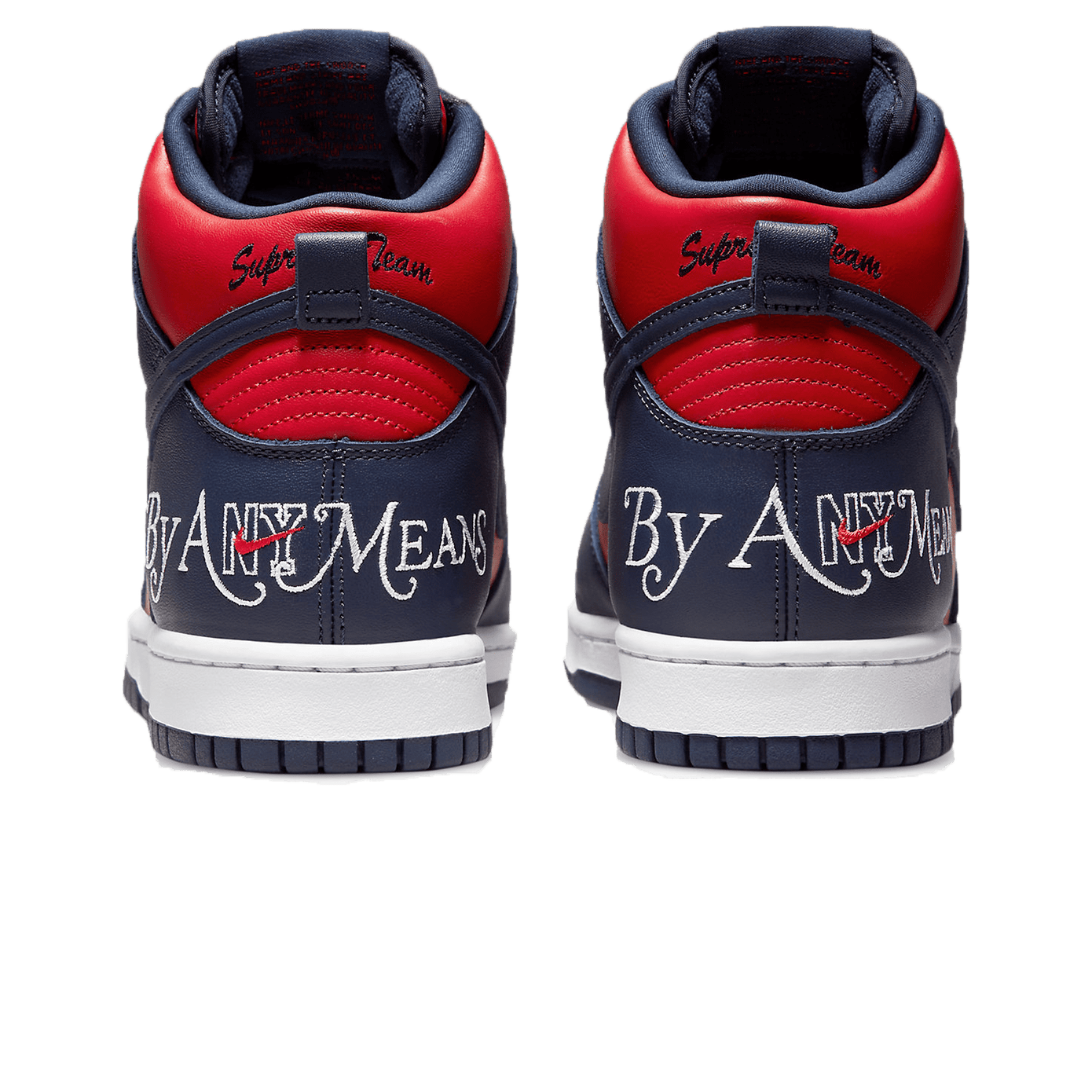 Supreme x Nike Dunk High SB 'By Any Means - Red Navy'- Streetwear Fashion - thesclo.com