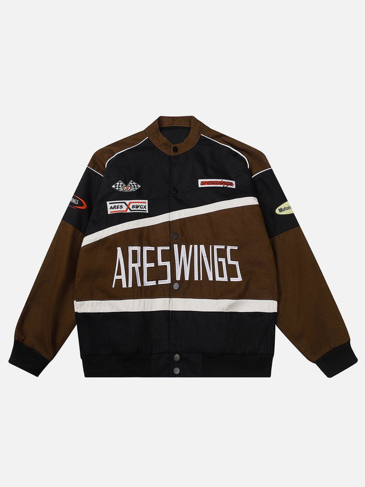 Thesclo - "ARES WINGS" Patchwork Racing Jacket - Streetwear Fashion - thesclo.com