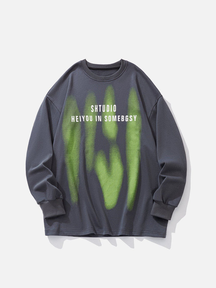 Thesclo - Abstract Print Sweatshirt - Streetwear Fashion - thesclo.com