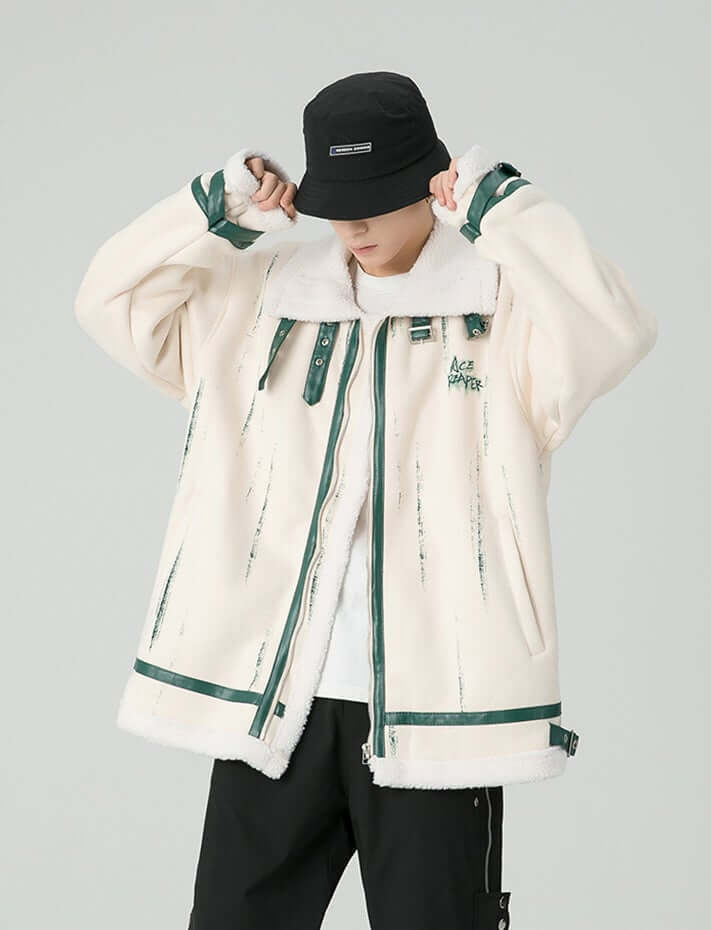 Thesclo - Ace Reaper Beige Jacket - Streetwear Fashion - thesclo.com