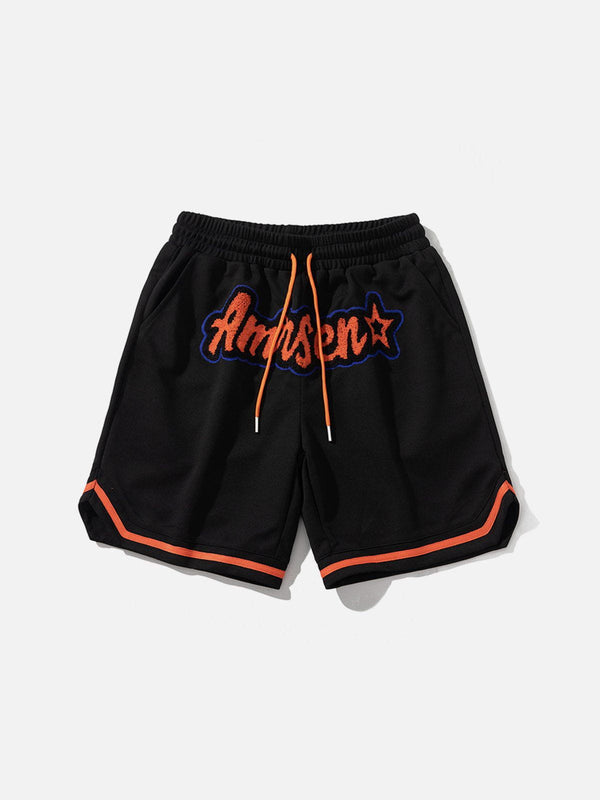 Thesclo - Alphabet Star Embroidery Shorts - Streetwear Fashion - thesclo.com