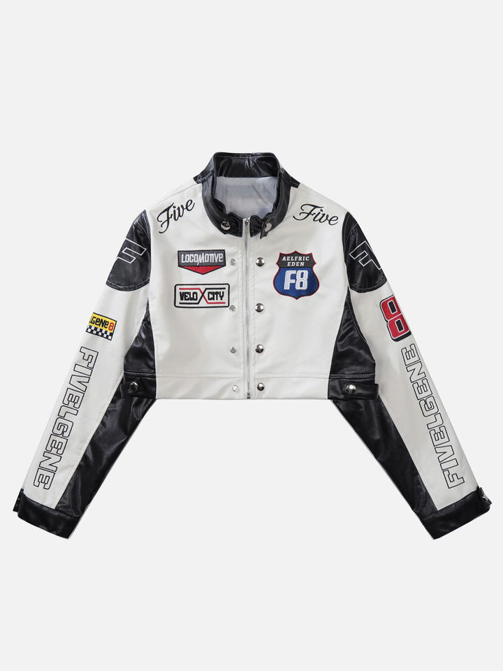 Thesclo - Ambition Motorcycle Crop Jacket - Streetwear Fashion - thesclo.com