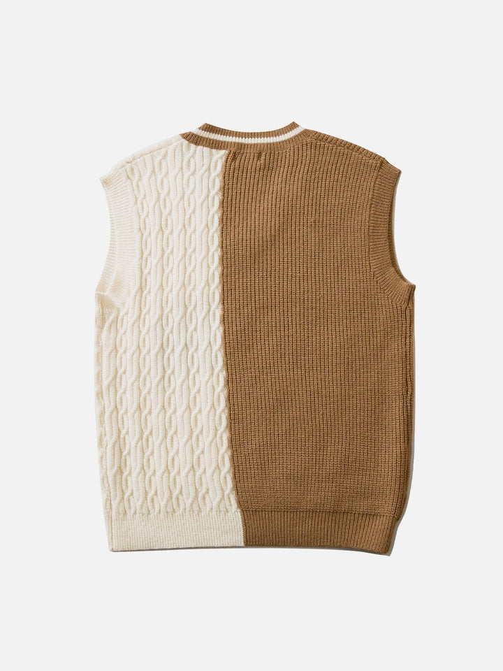 Thesclo - "Andreilee" Print Sweater Vest - Streetwear Fashion - thesclo.com