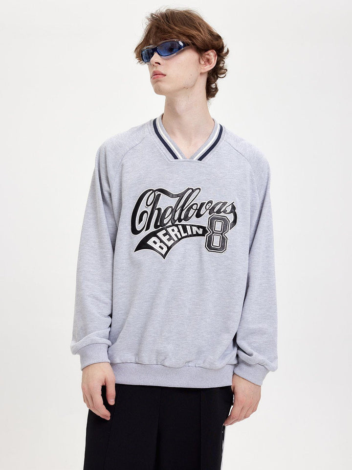 Thesclo - Applique Embroidered Letters Sweatshirt - Streetwear Fashion - thesclo.com