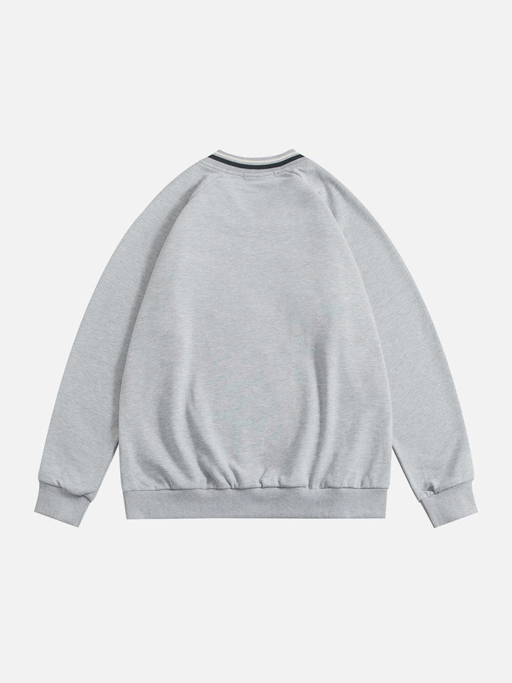 Thesclo - Applique Embroidered Letters Sweatshirt - Streetwear Fashion - thesclo.com