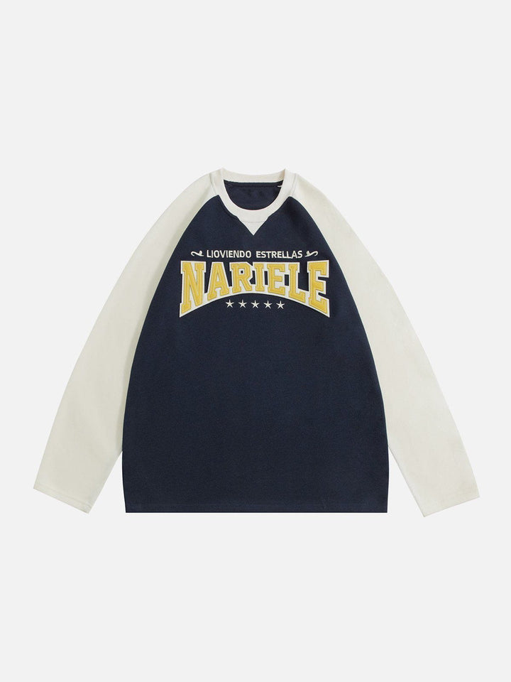 Thesclo - Applique Embroidery Letters Sweatshirt - Streetwear Fashion - thesclo.com