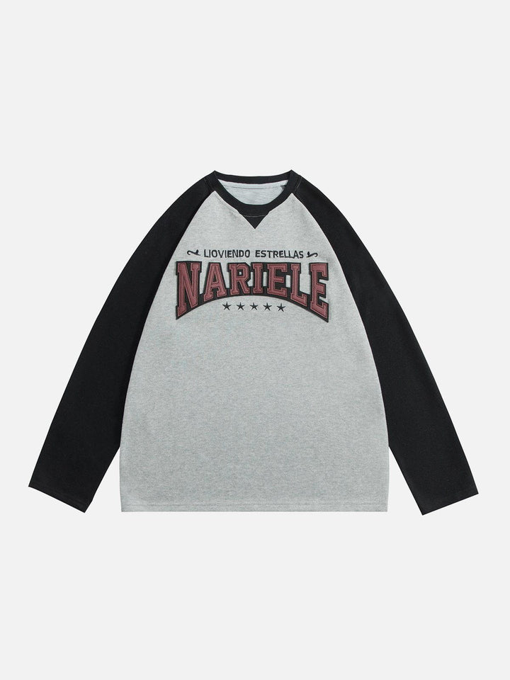 Thesclo - Applique Embroidery Letters Sweatshirt - Streetwear Fashion - thesclo.com