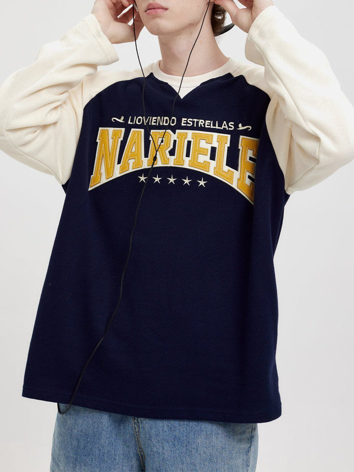 Thesclo - Applique Embroidery Letters Sweatshirt - Streetwear Fashion - thesclo.com