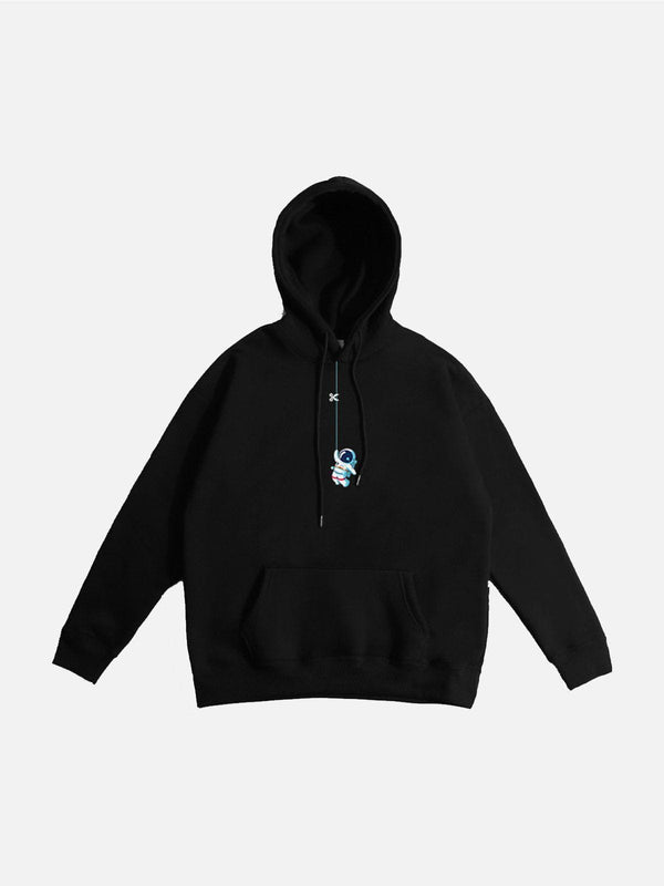 Thesclo - Astronaut Print Fleece Hoodie - Streetwear Fashion - thesclo.com