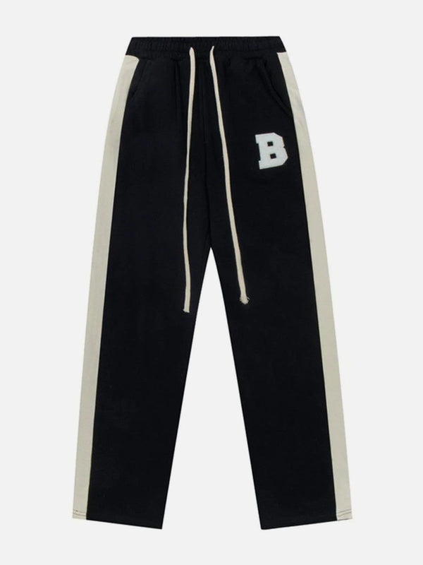 Thesclo - "B" Letter Embroidery Pants - Streetwear Fashion - thesclo.com