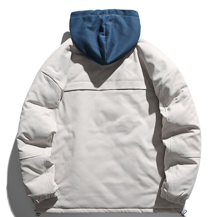 Thesclo - Badge Stitching Hooded Winter Coat - Streetwear Fashion - thesclo.com