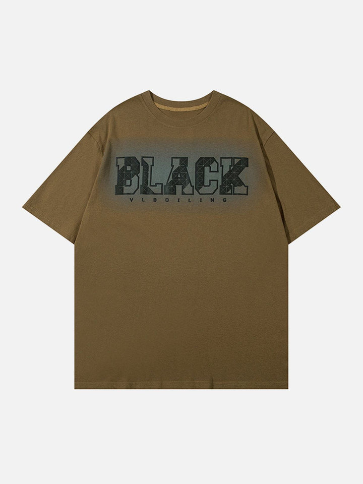 Thesclo - Block Metal Letter Print Tee - Streetwear Fashion - thesclo.com