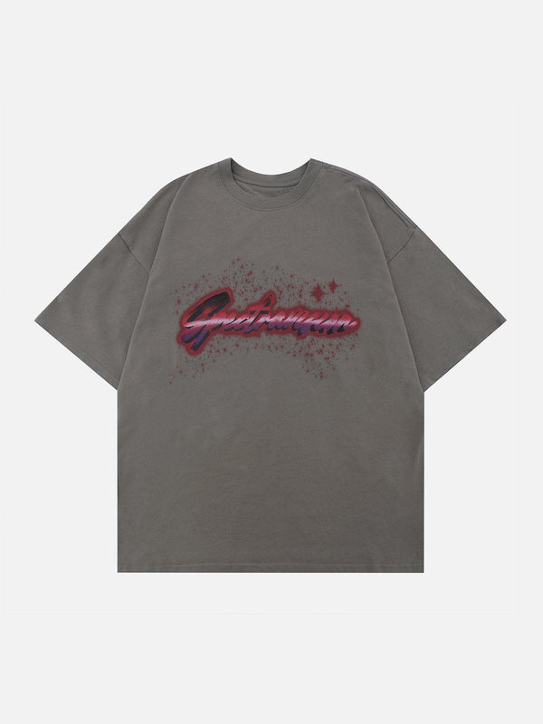 Thesclo - Blood Letter Print Tee - Streetwear Fashion - thesclo.com