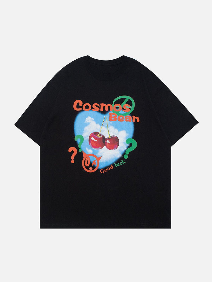 Thesclo - Blue Sky Cherry Print Tee - Streetwear Fashion - thesclo.com