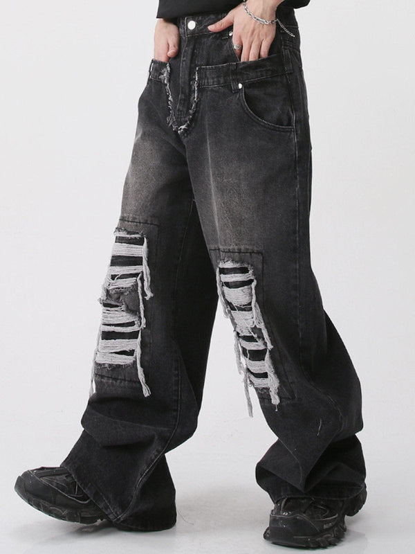 Thesclo - Broken Holes Jeans - Streetwear Fashion - thesclo.com