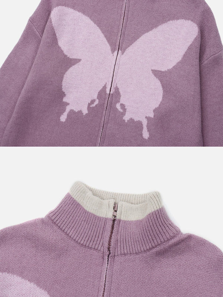 Thesclo - Butterfly Embroidery Cardigan - Streetwear Fashion - thesclo.com