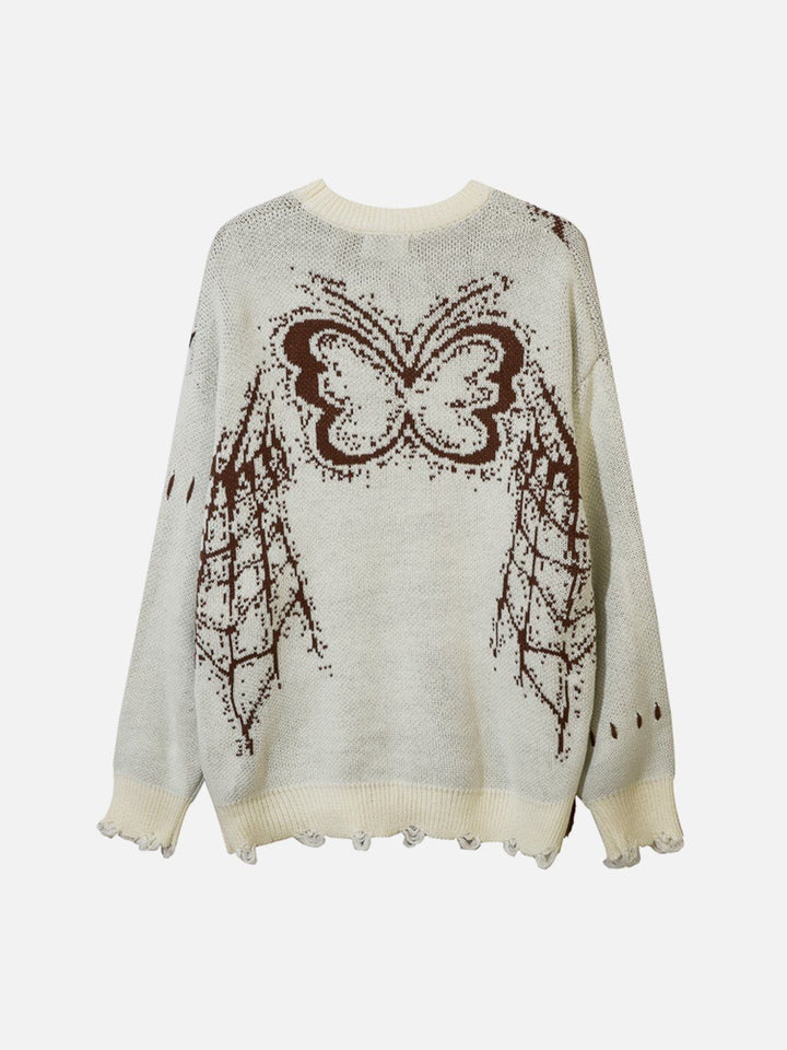 Thesclo - Butterfly Embroidery Sweater - Streetwear Fashion - thesclo.com