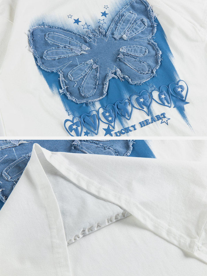 Thesclo - Butterfly Patch Print Tee - Streetwear Fashion - thesclo.com