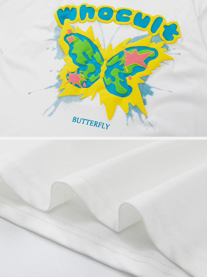 Thesclo - Butterfly Print Tee - Streetwear Fashion - thesclo.com