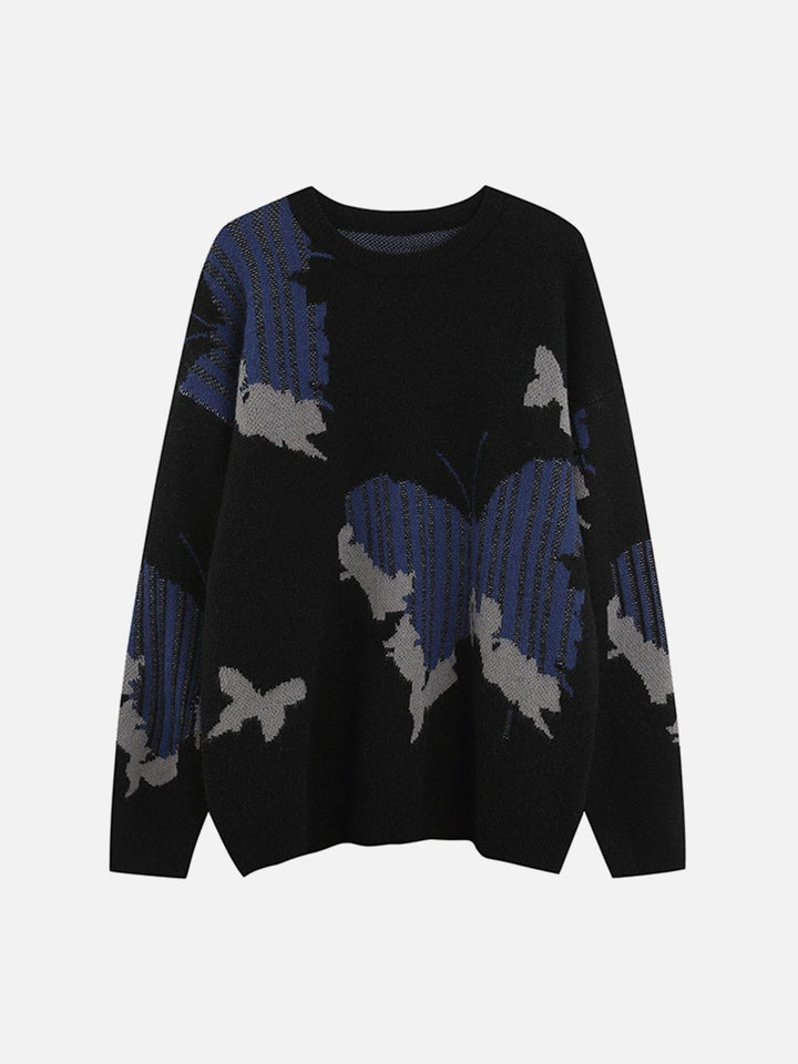 Thesclo - Butterfly Shadow Knit Sweater - Streetwear Fashion - thesclo.com