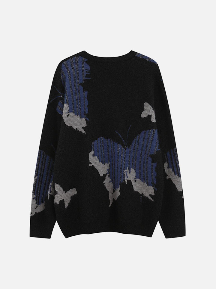 Thesclo - Butterfly Shadow Knit Sweater - Streetwear Fashion - thesclo.com