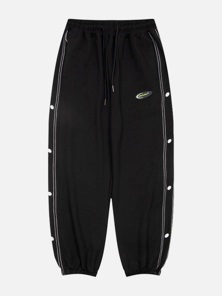 Thesclo - Buttons Drawstring Sweatpants - Streetwear Fashion - thesclo.com