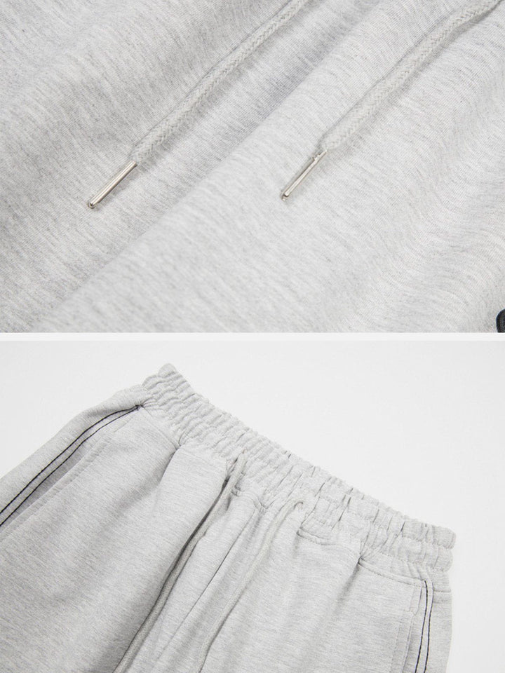 Thesclo - Buttons Drawstring Sweatpants - Streetwear Fashion - thesclo.com