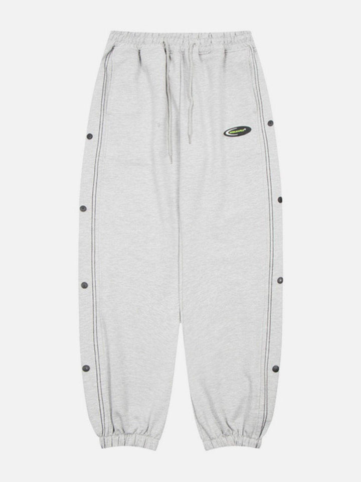 Thesclo - Buttons Drawstring Sweatpants - Streetwear Fashion - thesclo.com