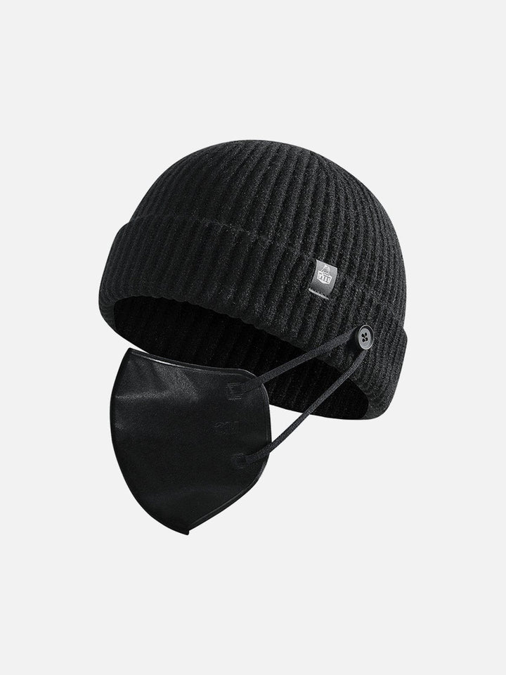 Thesclo - Buttons Knit Dome Hat - Streetwear Fashion - thesclo.com