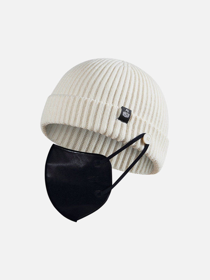 Thesclo - Buttons Knit Dome Hat - Streetwear Fashion - thesclo.com