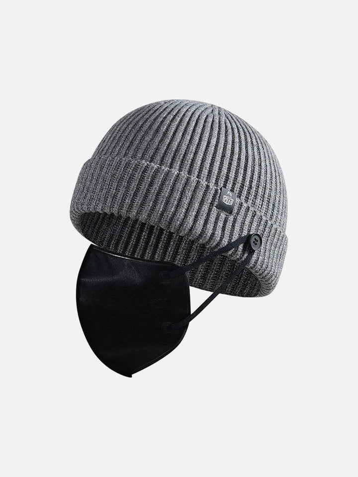 Thesclo - Buttons Knit Dome Hat - Streetwear Fashion - thesclo.com