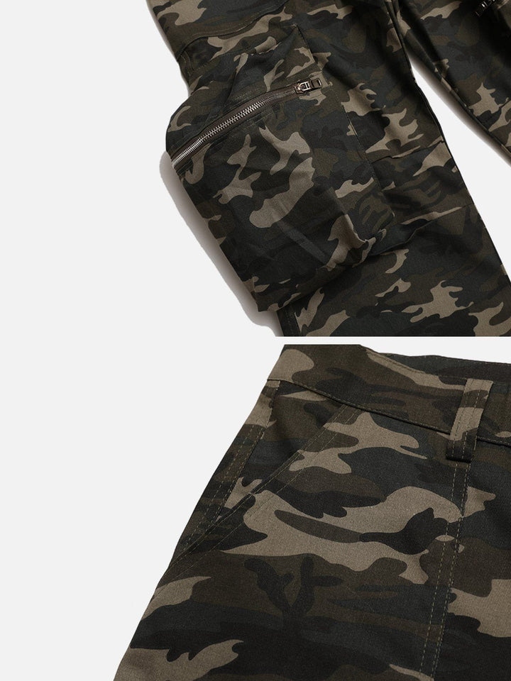 Thesclo - Camouflage Large Pocket Cargo Pants - Streetwear Fashion - thesclo.com