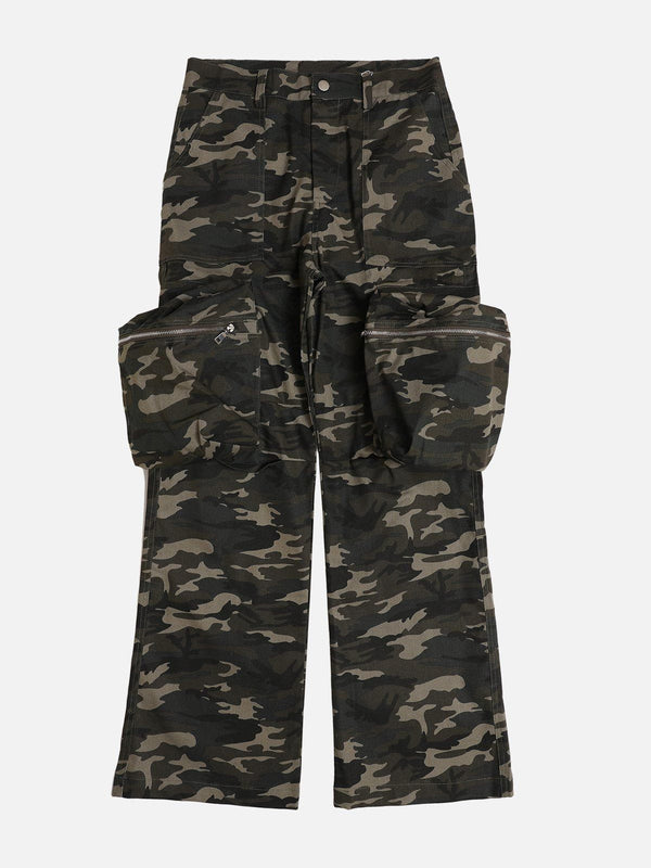 Thesclo - Camouflage Large Pocket Cargo Pants - Streetwear Fashion - thesclo.com