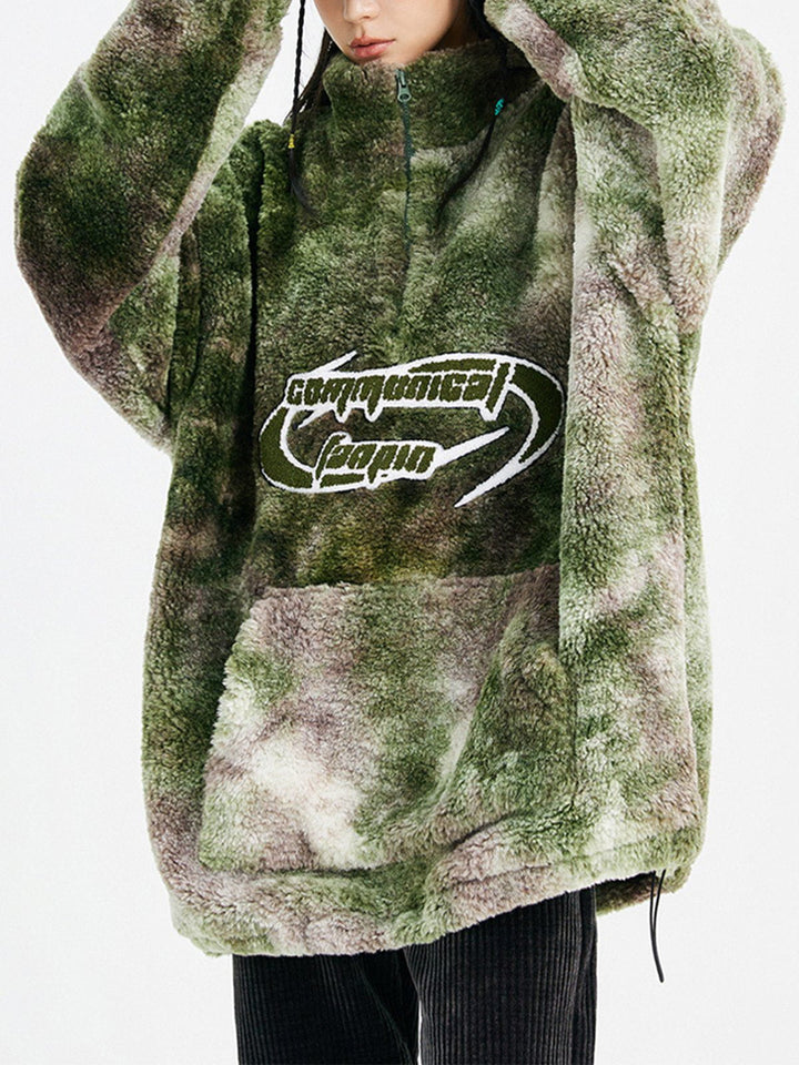 Thesclo - Camouflage Sherpa Pullover Winter Coat - Streetwear Fashion - thesclo.com