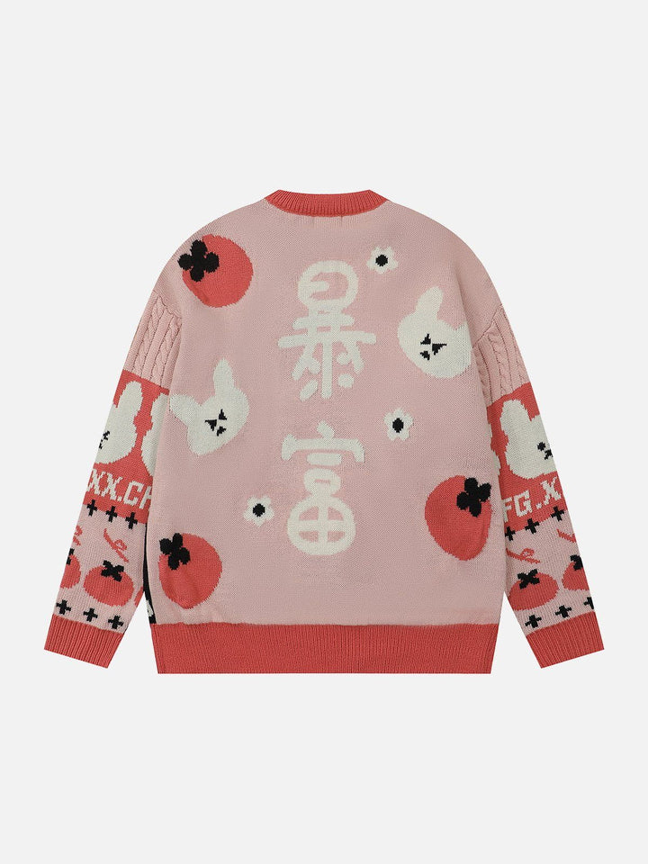 Thesclo - Cartoon Embroidery Sweater - Streetwear Fashion - thesclo.com